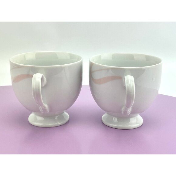 Pair of vintage 80s mugs, Mikasa Fine China LDB01 Classic Flair Peach - Picture 6 of 10